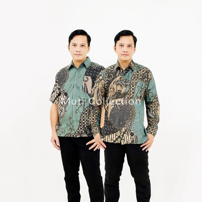 Baju Batik Pria Jumbo Big Size kemeja batik M L XL XXL XXXL XXXXL XXXXXL XXXXXXL JUMBO MOTIF KT HIJA