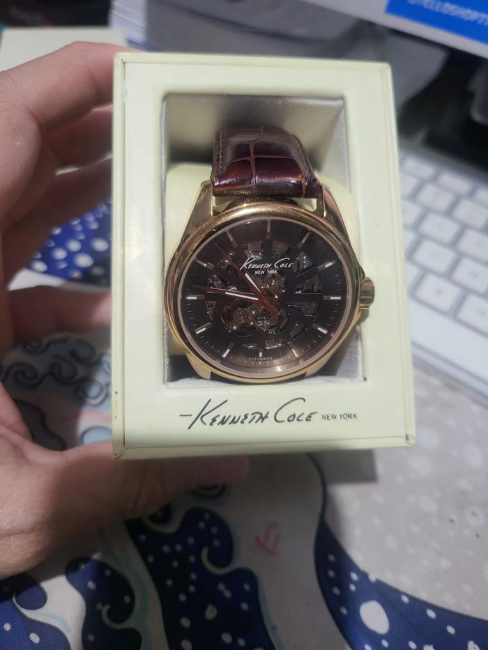 Preloved Jam Tangan Watch Kenneth Cole Gold Automatic 2nd Bekas RARE Original