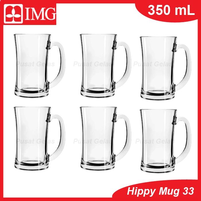 1 SET 6 PCS Mug Kaca/Gelas Mug/Gelas Minum/Gelas Jus/Gelas Es Tea/Kaca
