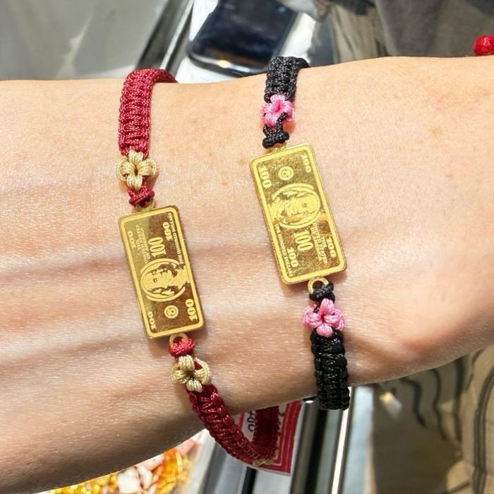 Gelang tali model uang dolar cantik simple