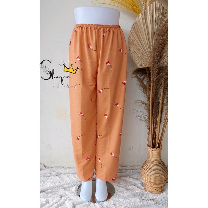 Celana Kulot Panjang Wanita Bahan Kaos Celana Santai Rumahan Joger Jumbo