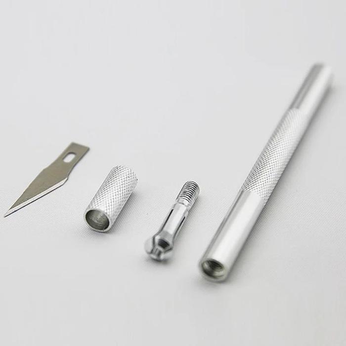 6 pcs/Set Art Pen Knife/1pc Hobby Knife Pisau Ukir + 6 Mata Pisau Pisau Kerajinan Logam Profesional