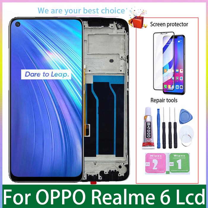 6.5" For Realme 6 Original LCD Display Touch Screen With Frame