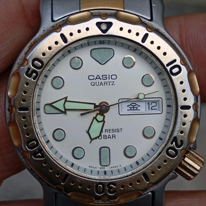jam tangan casio md705 diver style original second bekas
