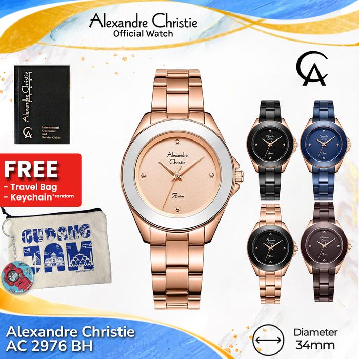 Alexandre Christie Wanita AC 2976 BH AC 2976 AC2976BH Stainless Steel Watches