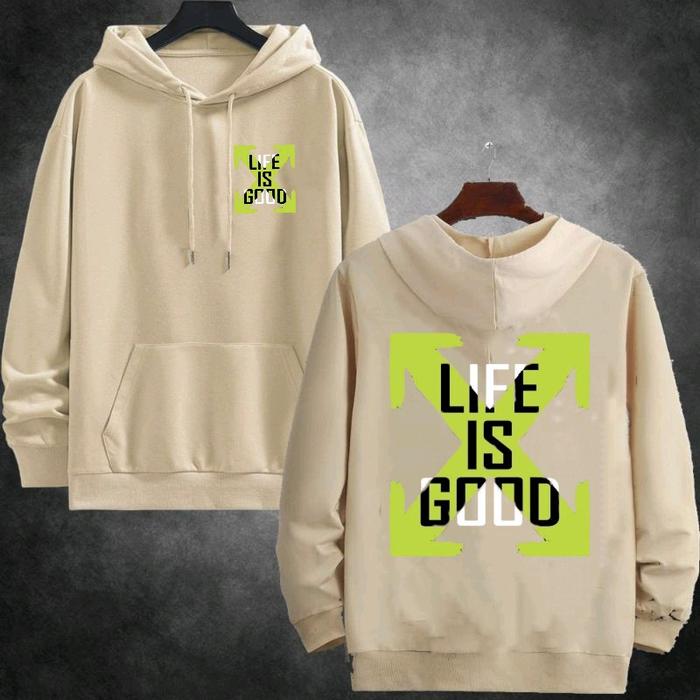 sweater Hoodie LIVE IS GOOD kualitas terbaik  Unisex Keren pria wanita dewasa tersedia berbagai pili