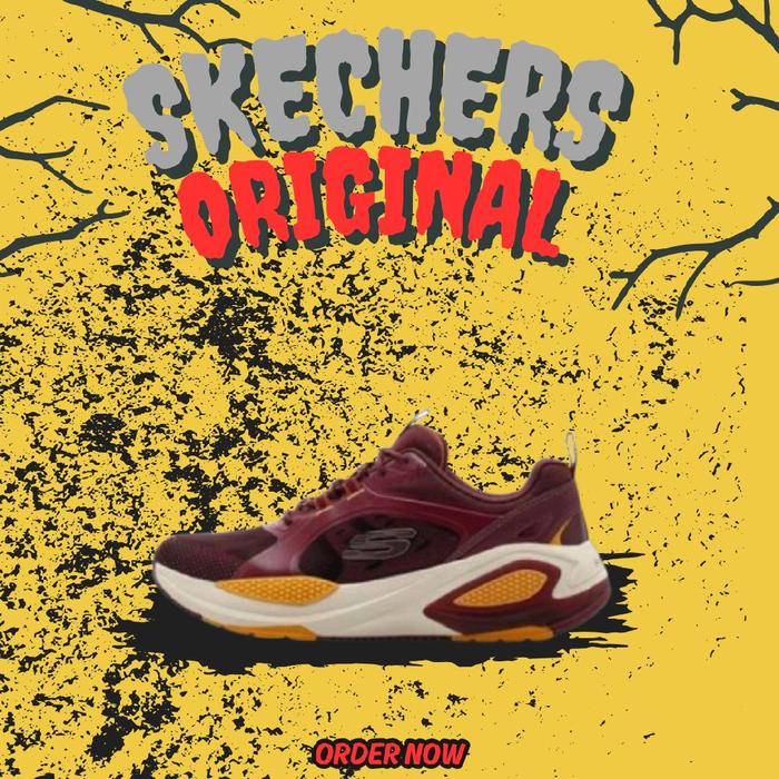 Sepatu Skechers Octus Odeon Burgundry Men's ( 232736/BUGD ) Original