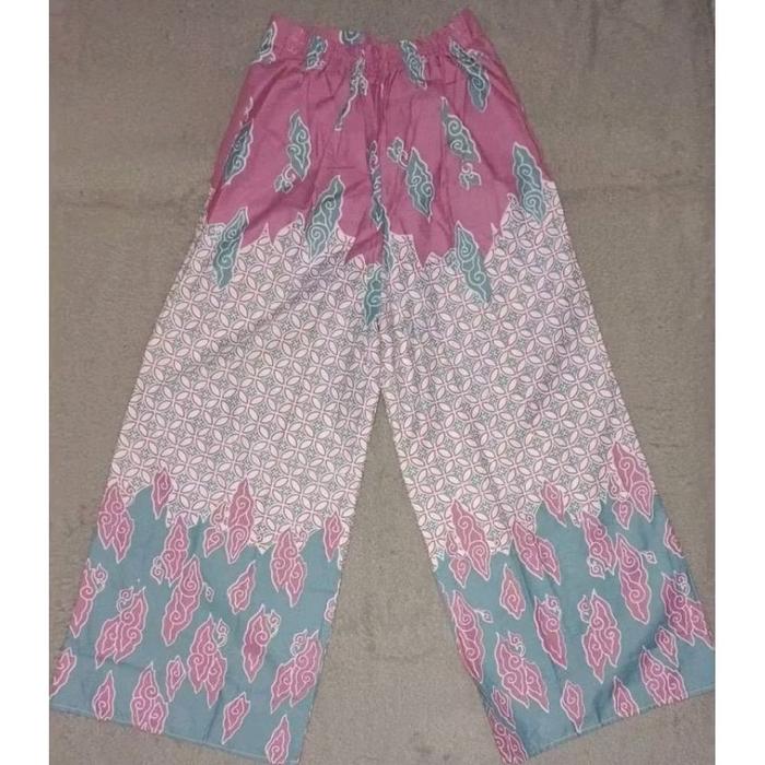 NEW JEHAN ARUM Celana Panjang Kulot Wanita Batik Pink Toska LP 90