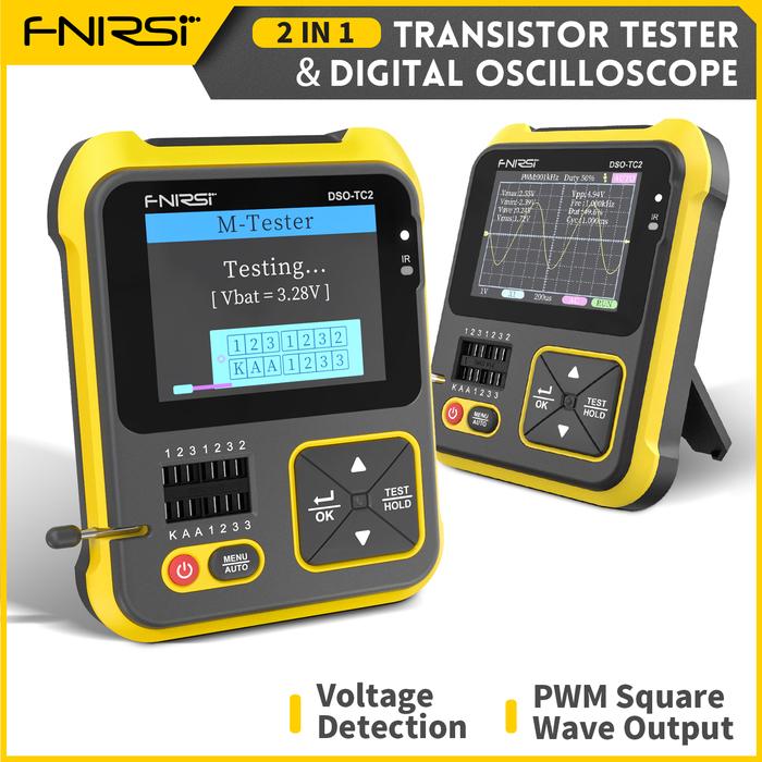 FNIRSI DSO-TC2 Digital Oscilloscope Transistor Tester 2-in-1 Voltage