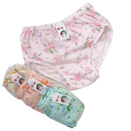 12 Pcs Celana Dalam Wanita Lusinan Tipis Anak Remaja Dewasa Cd Cewek Katun Motif Bunga ORIN Fashion