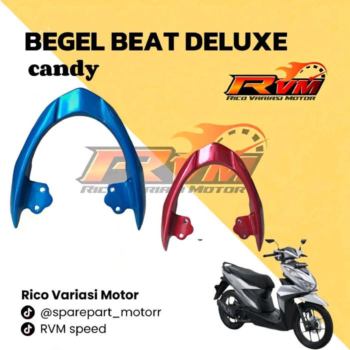 Rico Variasi Motor Begel Beat Deluxe Candy untuk Motor Beat Deluxe Warna Candy Biru dan Merah
