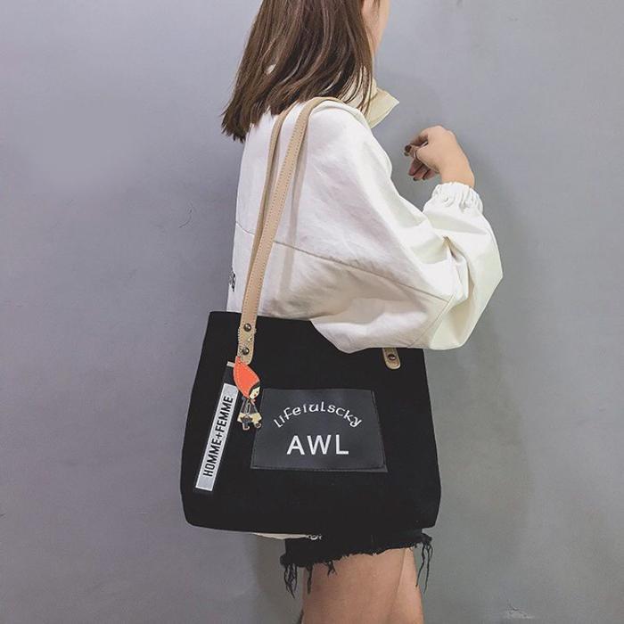 TAS AML - TAS TOTE BAG WANITA TERBARU ELEGAN LUCU TERMURAH Tote Bag Cute Korean Style Canvas Terbaru