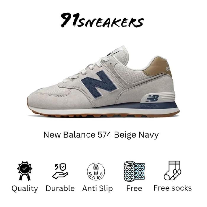 Sepatu Sneakers New Balance 575 Beige Navy