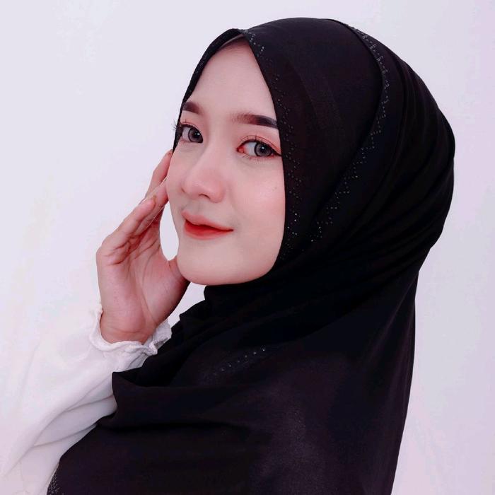 Hijab pashmina mata payet model zizag