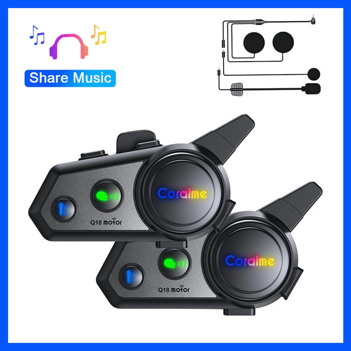 Q18 Motorcycle Blutooth Intercom Helmet Headsets Handsfree
