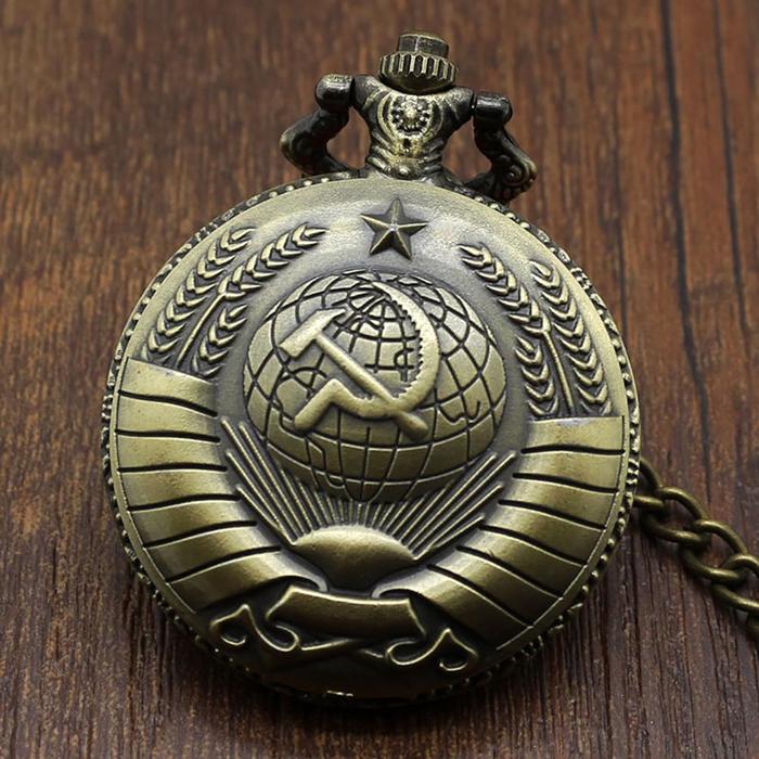 Terlaris, Vintage USSR Soviet Badges Sickle Hammer Pocket Watch
