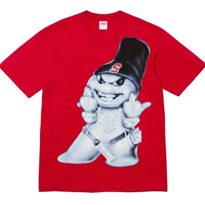 SUPREME SNOWMAN TEE FW25 RED TSHIRT KAOS MERAH ASLI ORIGINAL AUTHENTIC