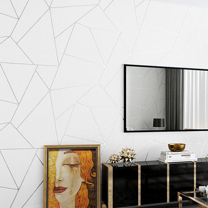 Modern Sederhana 3D Kertas Dinding Garis 3D TV Latar Belakang Dinding