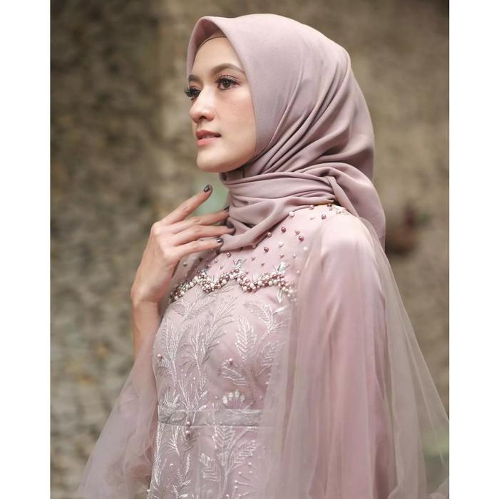 > AUDRINA BUSANA | NADINE LUNA DRESS MAXY BROKAT WANITA | GAMIS VEKKA JUMBO XXL VELVET MUTIARA RR