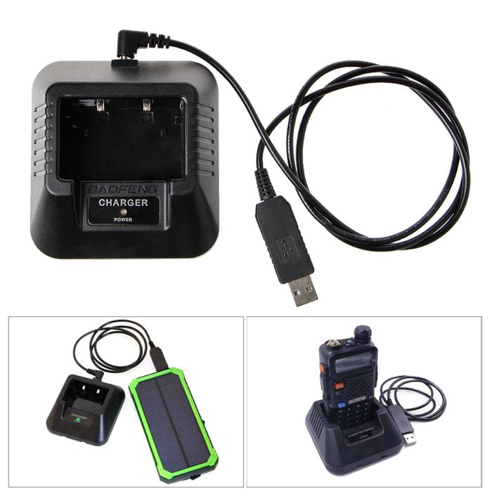 UV-5R USB  Charger for BAOFENG UV-5R UV-5RE DM-5R Walkie Talkie Ham