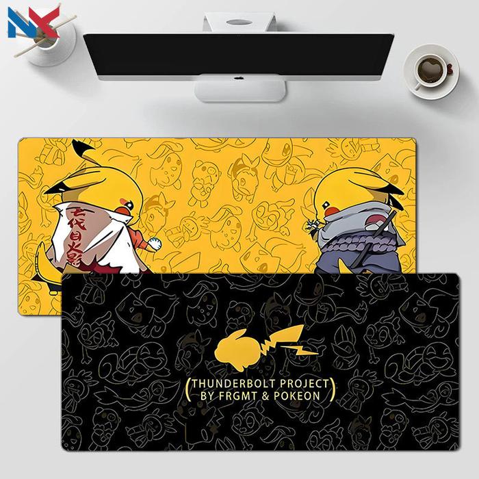 Mousepad Gaming Pad Mousepad Deskmat Keyboard Pad Besar Kecil Mousepad Anti Slip Pokemon Pikachu NK