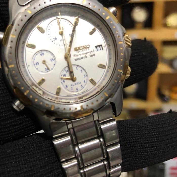 Jam tangan Seiko sport 150 crhonogrhap dan alarm dan suporty