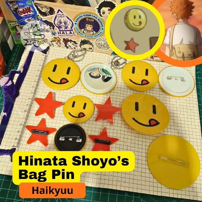 Hinata Shoyo’s Bag Pin Haikyuu/ Bross/Pin Tas Hinata Shoyo Haikyuu Hinata Shoyo Bag