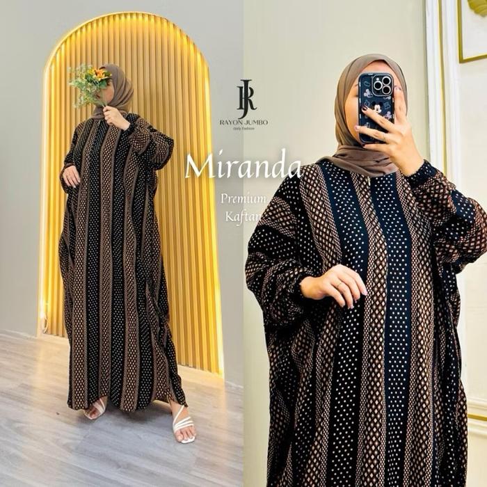 KAFTAN MIRANDA SUPER JUMBO LD 170 cm KAFTAN SUPER NYAMAN Muslim Gamis Dress Panjang spandex rayon si