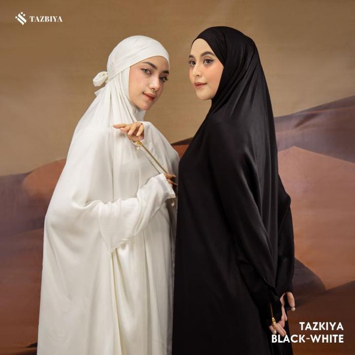 MUKENA TAZBIYA TERUSAN HAJI & UMRAH TAZKIYA SERIES KATUN RAYON SATIN