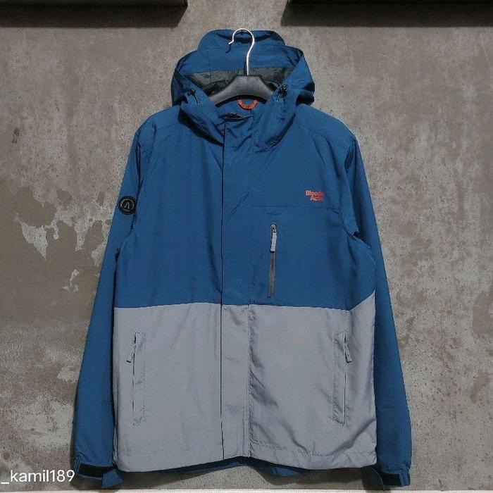 Jacket Outdoor BLOODS ACTV ARKOS BLUE GREY ORIGINAL.!!! Jaket Parka Pria Parasut