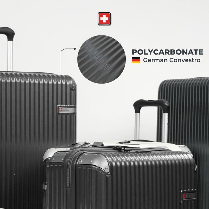 Swiss Military Solio Koper set Bundling / Satuan - Bagasi 26 inch & Kabin 18 inch