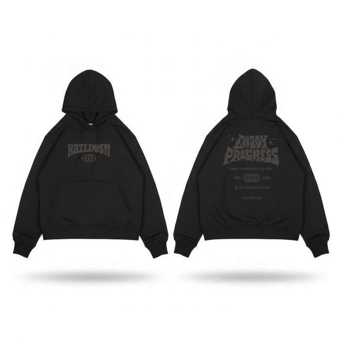 Hazl | Sweater Pria Pullover Hoodie | Sweater Dvsn All Black