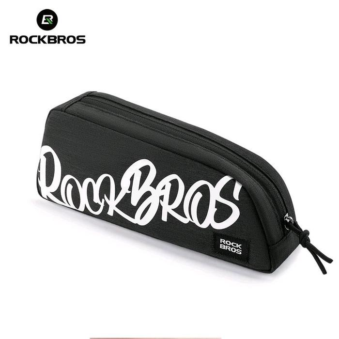 TAS FRAME DEPAN SEPEDA LIPAT ROADBIKE MTB ROCKBROS 0.8L BLACK BICYCLE BAG FRONT FRAME TOP TUBE MINI 