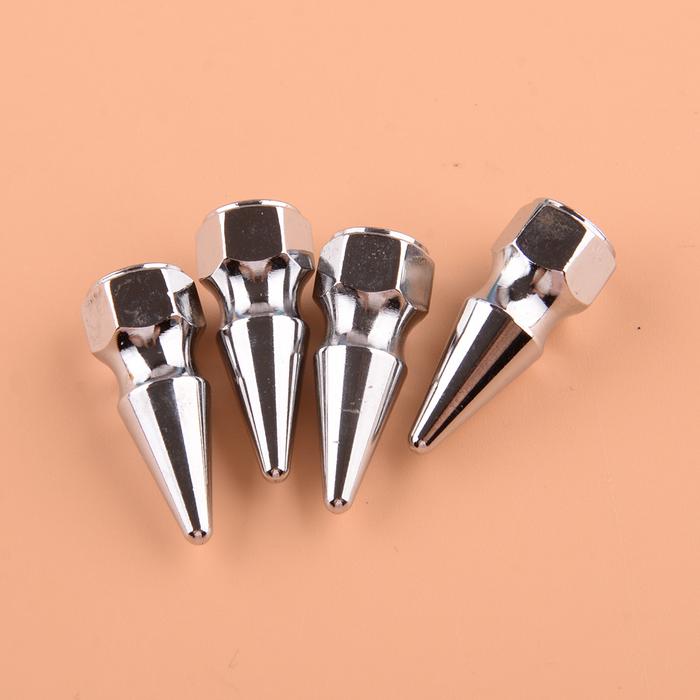 4Pcs Car Chrome Spiked Valve Cover Nut Bolt M6x1.0 Accessories Fit