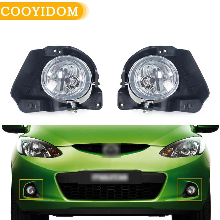 Foglight Bumper Depan untuk Mazda 2 Demio Hatch 2007-2010 Lampu Depan