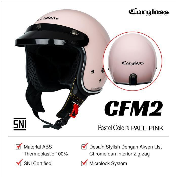 Cargloss CFM 2 Retro Helm Half Face - Pale Pink