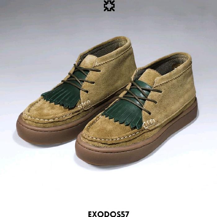 Exodos57 - Sepatu Kulit Sneakers - New Magaya Olive Shoes Casual