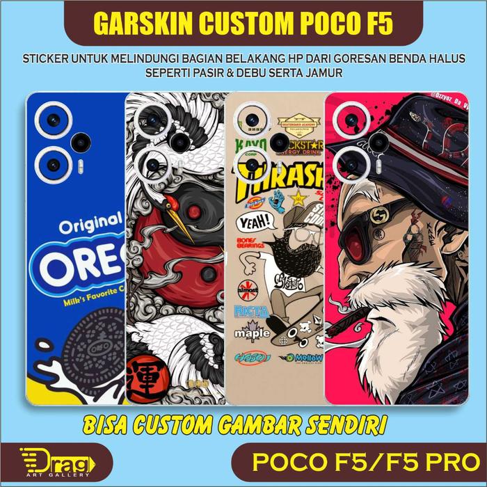 Sticker Garskin Xiaomi POCO F5 / F5 Pro Skin Custom Gambar Anti Jamur
