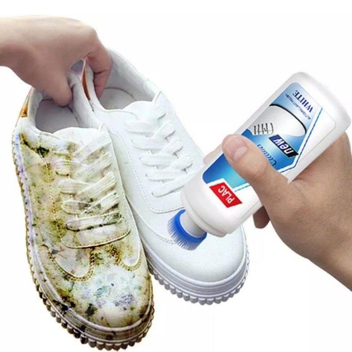Cairan Pembersih Sepatu Putih 100ml Cream Pemutih Sepatu & Sneakers Khusus Untuk Sepatu Kulit Kotor 