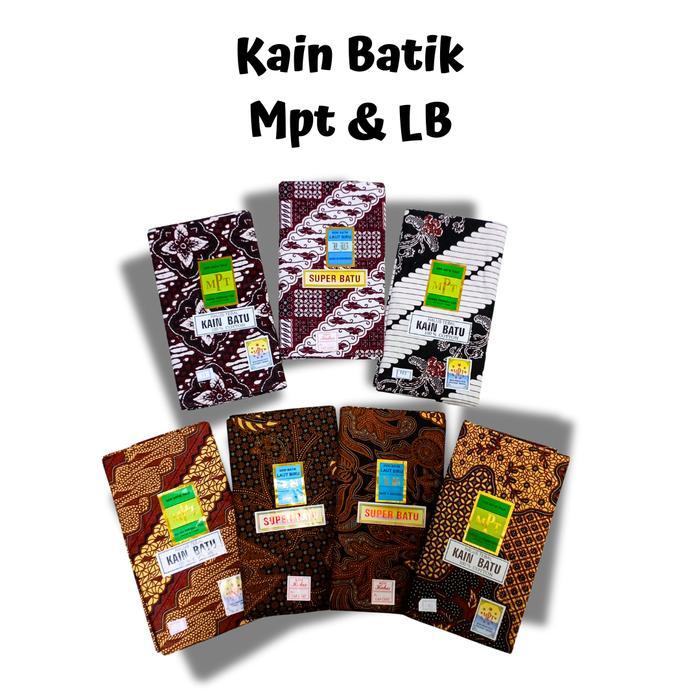 PREMIUM Kain Batik LAUT BIRU & MPT Khas Solo - Jogja / Jarik Batik Sogan