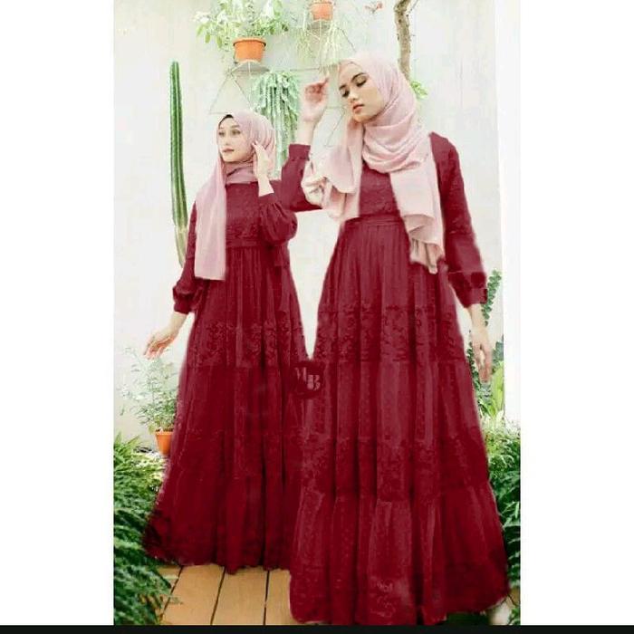 Gamis Brukat Maxi Asmirandah TERMURAH DOTTY DRESS ASMIRANDAH GOWN