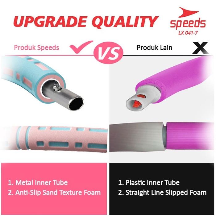 SPEEDS Hula Hoop Hulahop Portabel Yoga Fitness Adjustable Ring Mainan Anak Kaki Pengecil Perut 041-7