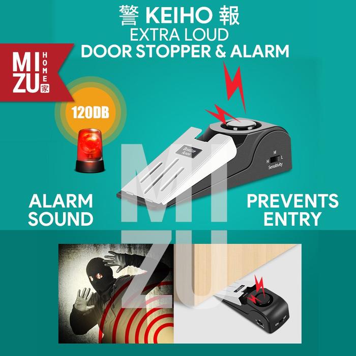 KEIHO DoorStopper Alarm Kunci Pintu Door Lock Travel Hotel AirBNB Dorm Kos Rumah Home