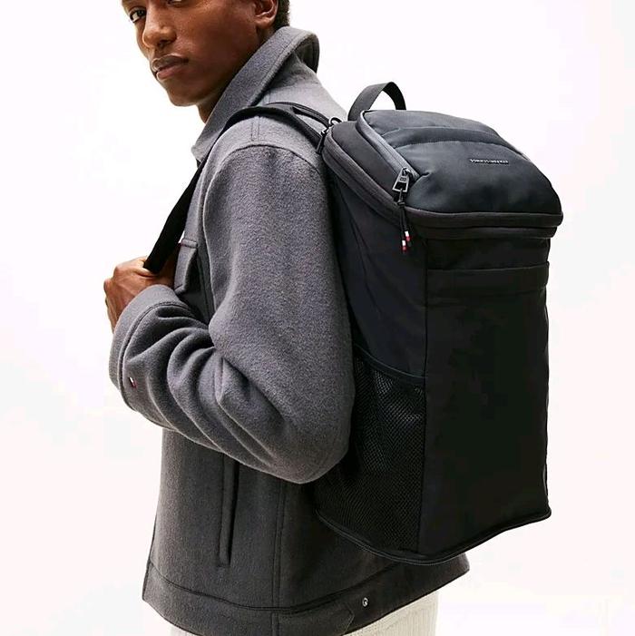 Tommy Hilfiger - Textile Logo Packable Backpack Original Tas Ransel Pria