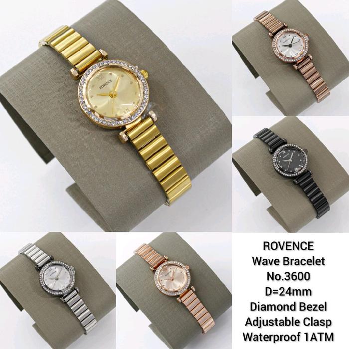 ROVENCE Watch Wave Bracelet No. 3600 D=24mm   Adjustable Clasp Waterproof 1ATM (Wash Hand)