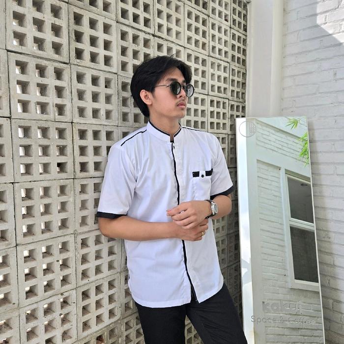Baju Koko Pria Syakir Model Terbaru 2026 Muslim Slimfit Lengan Pendek Toyobo Premium Size M L XL XXL