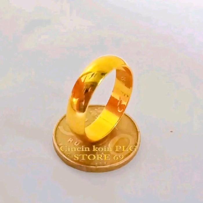 cincin perhiasan wanita yang indah terbuat dari uang koin 1991 anti karat dan tahan lama
