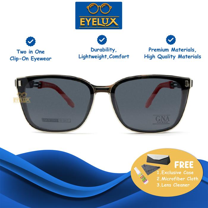 GNA CLIPON UV POLARIZED / GNA M-5543/ 51-17 / Frame Kacamata GNA Eyewear ORIGINAL