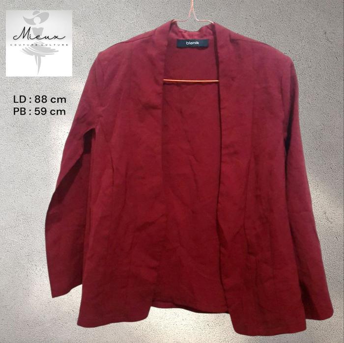 Thrift/PL/Preloved/Second~Blazer Cape Wanita Tipis Merah
