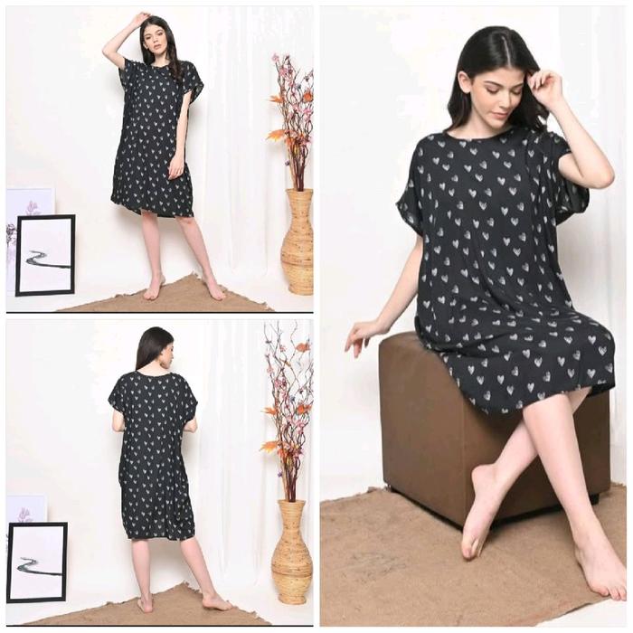 Daster Habel | Daster busui | Daster rayon Wanita | piyama | pajamas Motif Nyaman Tidur | Daster sel